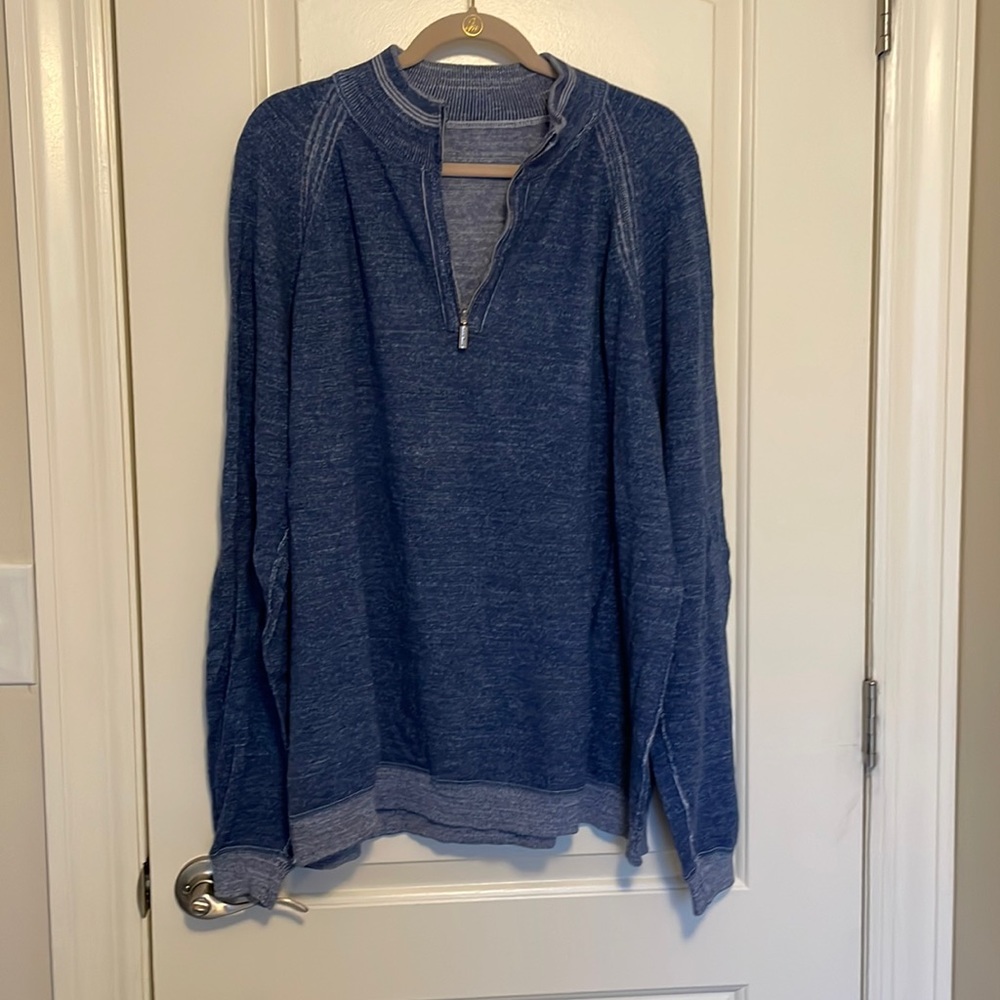 Tommy Bahama quarter zip sweater blue